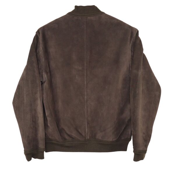 Vintage NWT Polo Ralph Lauren Men's Small Brown Suede Leather Bomber Jacket NEW - Picture 15 of 16